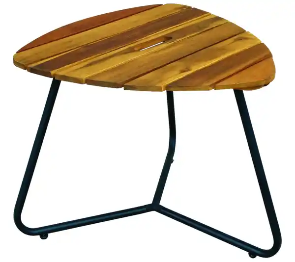 Bild 2 von Beistelltisch Couchtisch aus Akazienholz 48 x 48 x 38,5 cm dreieckig FSC braun