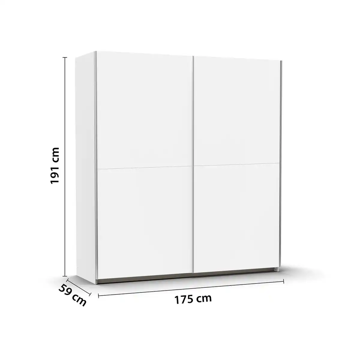 Bild 4 von Saturn Schwebetürenschrank, Schrank, Alpinweiß, 2-türig