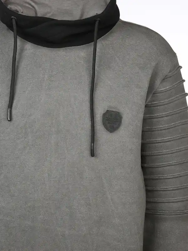 Bild 3 von Herren Sweatshirt mit Schalkragen Grau