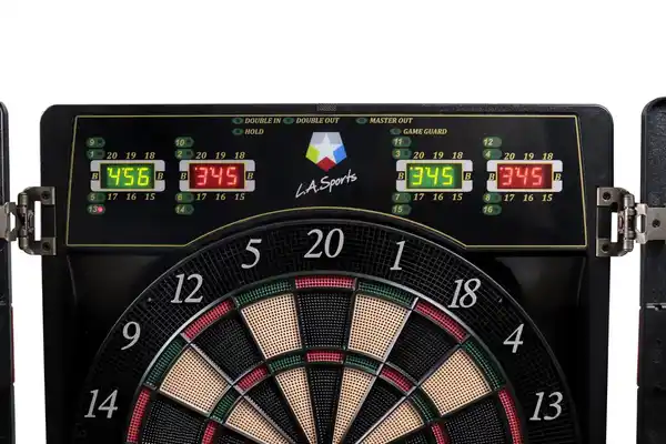 Bild 3 von Elektronische Dartscheibe 1-16 Spieler für Soft-Dart-Pfeile Kabinett Dartschrank