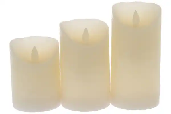 Bild 3 von My Flair 3er-Set LED Kerzen natur/weiß