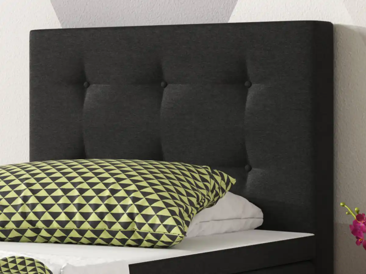 Bild 4 von Boxspringbett Köln 90x200 Webstoff Schwarz
