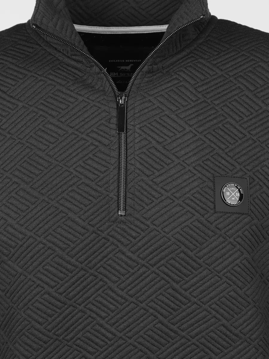 Bild 3 von Herren Sweattroyer mit hübscher Struktur Schwarz