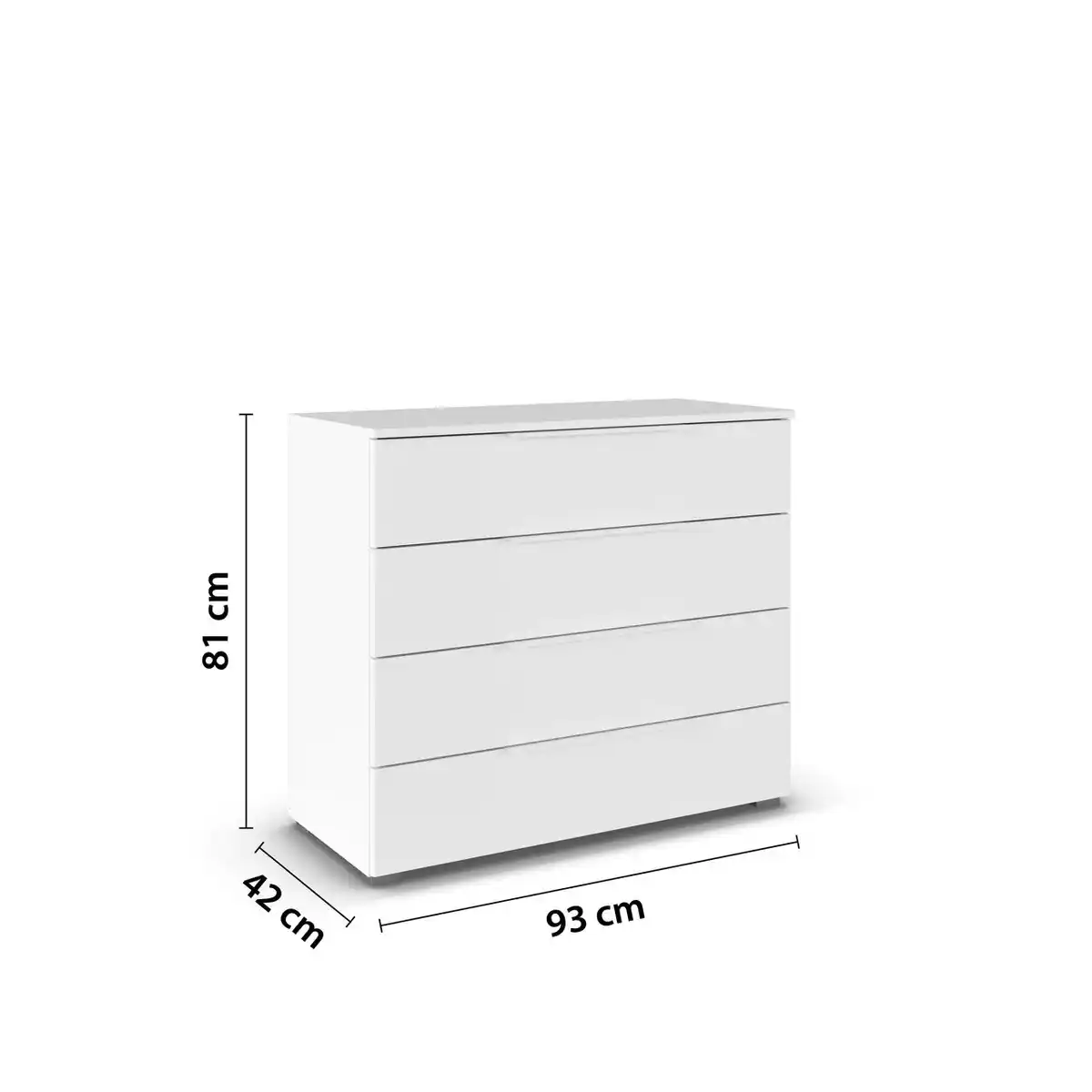 Bild 4 von Monostar Kommode mit 4 Schubkästen, Alpinweiß