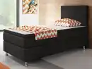 Bild 2 von Boxspringbett Berlin 90x200 cm Webstoff Schwarz