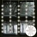 Bild 1 von Schneeflocken-Lichtervorhang mit 40 LEDs Warmweiß
