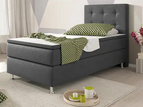 Bild 2 von Boxspringbett Köln 90x200 Webstoff Anthrazit