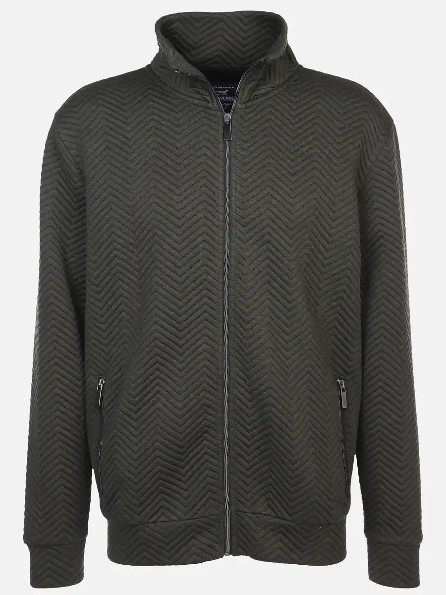 Bild 1 von Herren Sweatjacke mit schöner Struktur Oliv