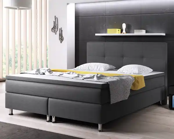 Bild 2 von Boxspringbett Dallas 180x200 Webstoff Anthrazit