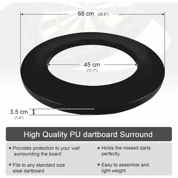 Bild 2 von Dart Catchring Surround Dartscheibe Schutz Dart Auffangring für 45 cm Dartscheibe