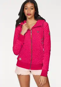 Ragwear Sweatjacke NESKA DOTS O ZIP im Allover-Dots Print Design