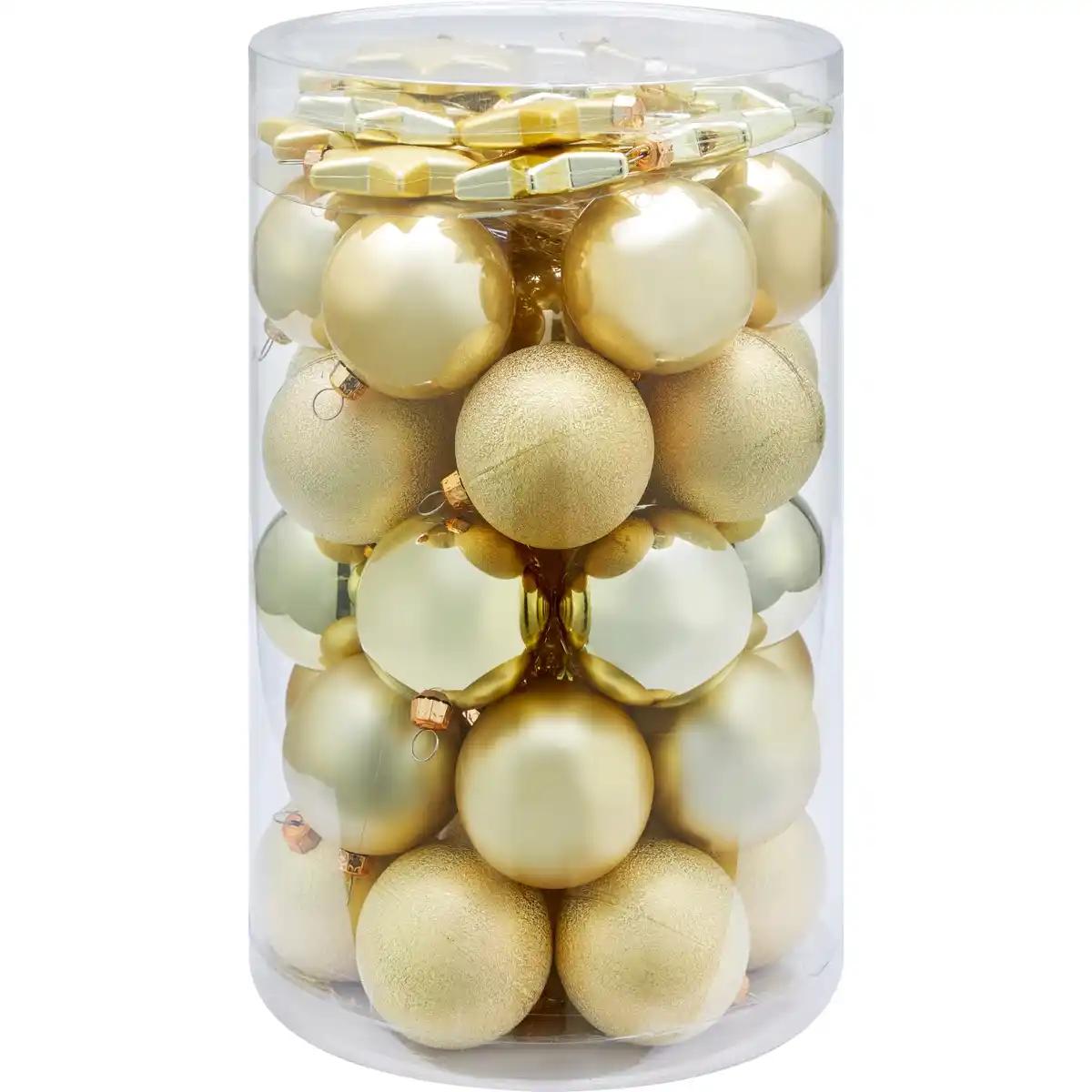 Bild 2 von Weihnachtskugel-Set Sterne 50-teilig Gold