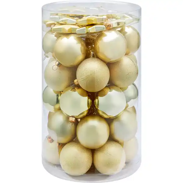 Bild 2 von Weihnachtskugel-Set Sterne 50-teilig Gold