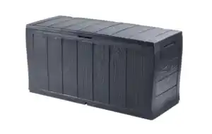 Sherwood Auflagenbox, wetterbeständig - 270L 117x45x58 cm - Anthrazit Holzoptik