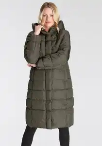 ONLY Steppmantel ONLTINA PUFFER X LONG COAT OTW mit Kapuze, Grün