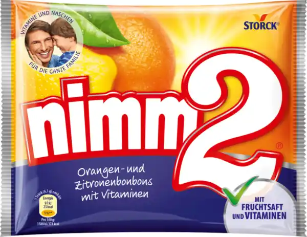 Bild 1 von nimm2 Orangen- und Zitronenbonbons mit Vitaminen 682.76 EUR/100000 g