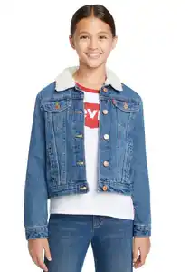 Levi's® Kids Jeansjacke LVG SHERPA TRUCKER JACKET for GIRLS, Blau