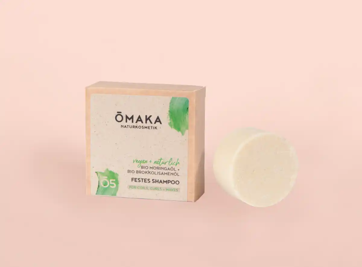 Bild 1 von ŌMAKA Festes Shampoo BIO Moringaöl & BIO Brokkolisamenöl, 50 g