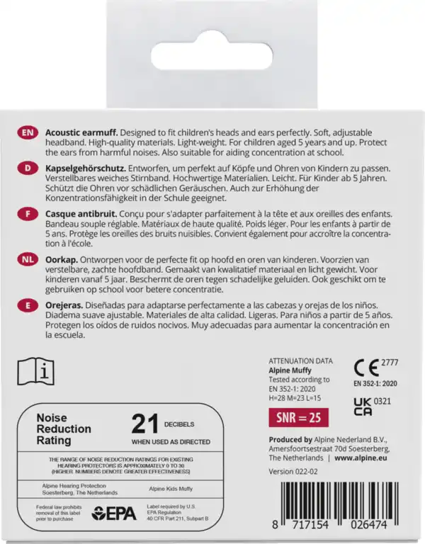 Bild 2 von Alpine Muffy Kids Ohrenschutz Blau