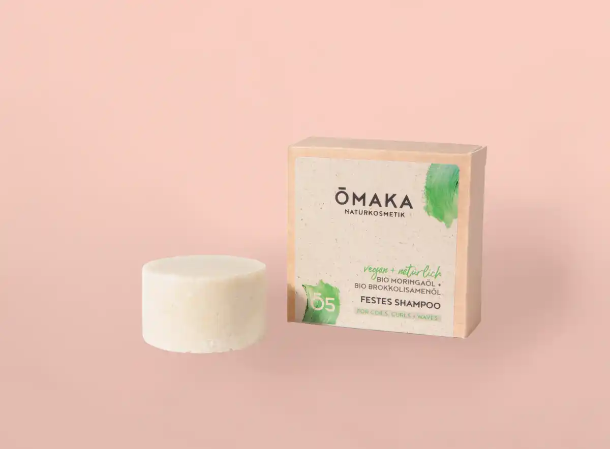 Bild 2 von ŌMAKA Festes Shampoo BIO Moringaöl & BIO Brokkolisamenöl, 50 g