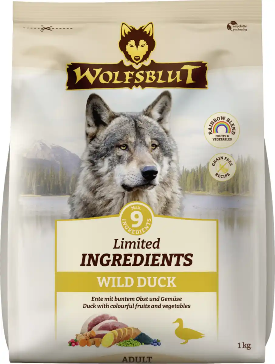 Bild 1 von Wolfsblut Limited Ingredients Wild Duck Adult Trockenfutter, 1.000 g