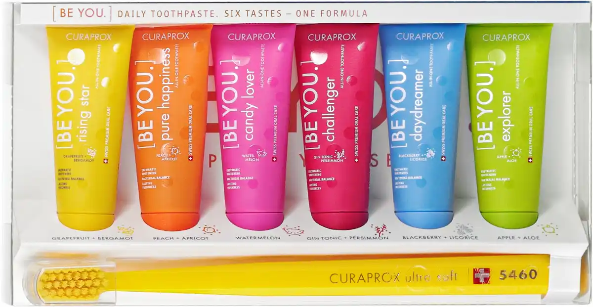 Bild 1 von Curaprox Be You 6er Mixed Set + Zahnbürste, 60 ml