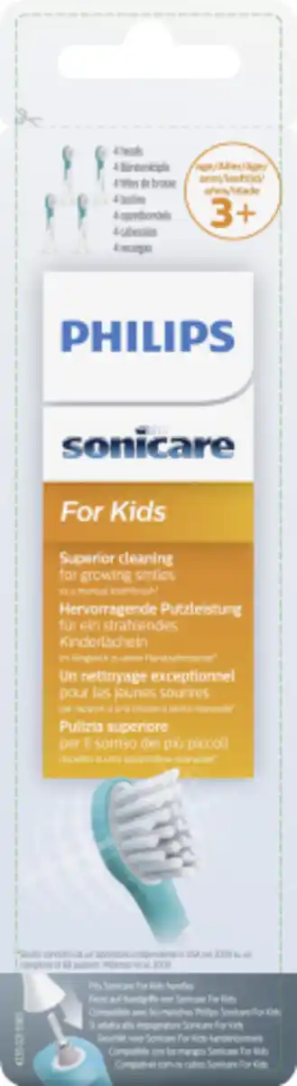 Bild 1 von PHILIPS Sonicare For Kids HX6034/33 Mini-Bürstenköpfe für Schallzahnbürste ab 3 Jahren