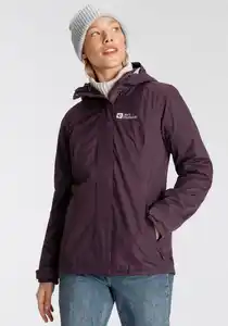 Jack Wolfskin 3-in-1-Funktionsjacke MANAPOURI Wasserdicht & Winddicht & Atmungsaktiv, Lila