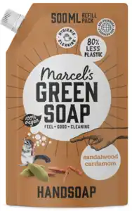 Marcel's Green Soap Handseife Sandelholz & Kardamom Nachfüllbeutel, 500 ml