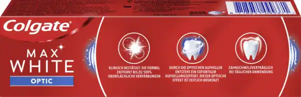 Bild 2 von Colgate Max White Optic Zahnpasta, 75 ml