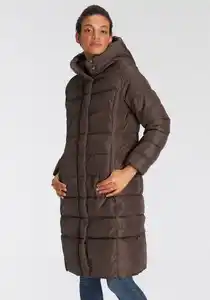 ONLY Steppmantel ONLTINA PUFFER X LONG COAT OTW mit Kapuze, Braun