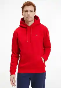 Tommy Jeans Kapuzensweatshirt TJM REGULAR FLEECE HOODIE (1-tlg) mit wärmend weicher Innenseite, Rot