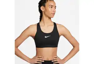 Nike Sport-BH Dri-FIT Swoosh Women's High-Support Sports Bra, Schwarz