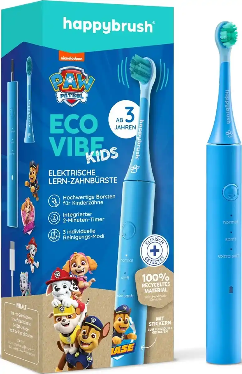 Bild 1 von happybrush Eco VIBE Kids Paw Patrol Elektrische Lern-Zahnbürste