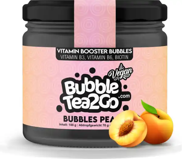 Bild 1 von BubbleTea2Go Bubbles Peach, 100 g