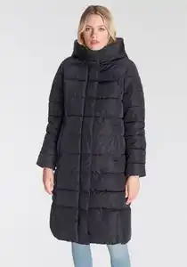 ONLY Steppmantel ONLTINA PUFFER X LONG COAT OTW mit Kapuze, Blau