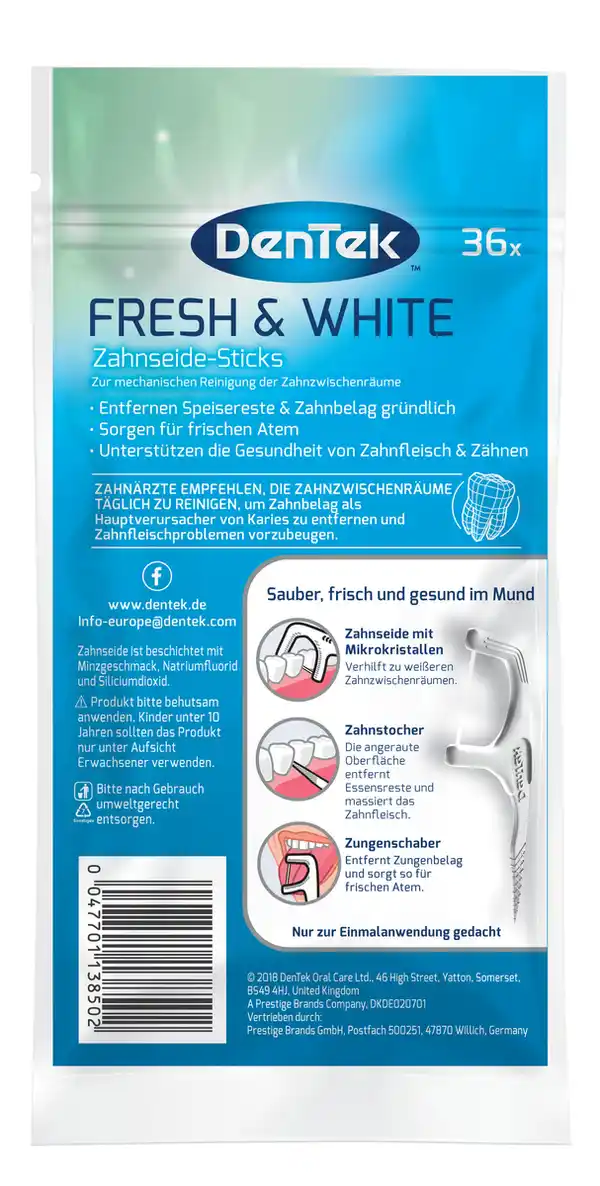 Bild 2 von DenTek Fresh & White Zahnseide-Sticks