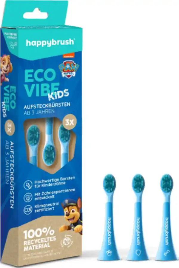 Bild 1 von happybrush Eco VIBE Kids Aufsteckbürsten Paw Patrol