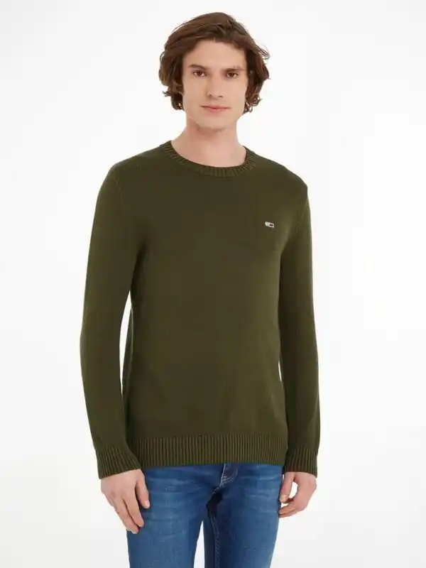 Bild 1 von Tommy Jeans Strickpullover TJM ESSENTIAL CREW NECK SWEATER, Grün