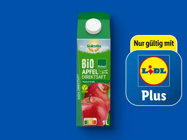 Bild 1 von Bioland Apfel Direktsaft, naturtrüb,  1 l