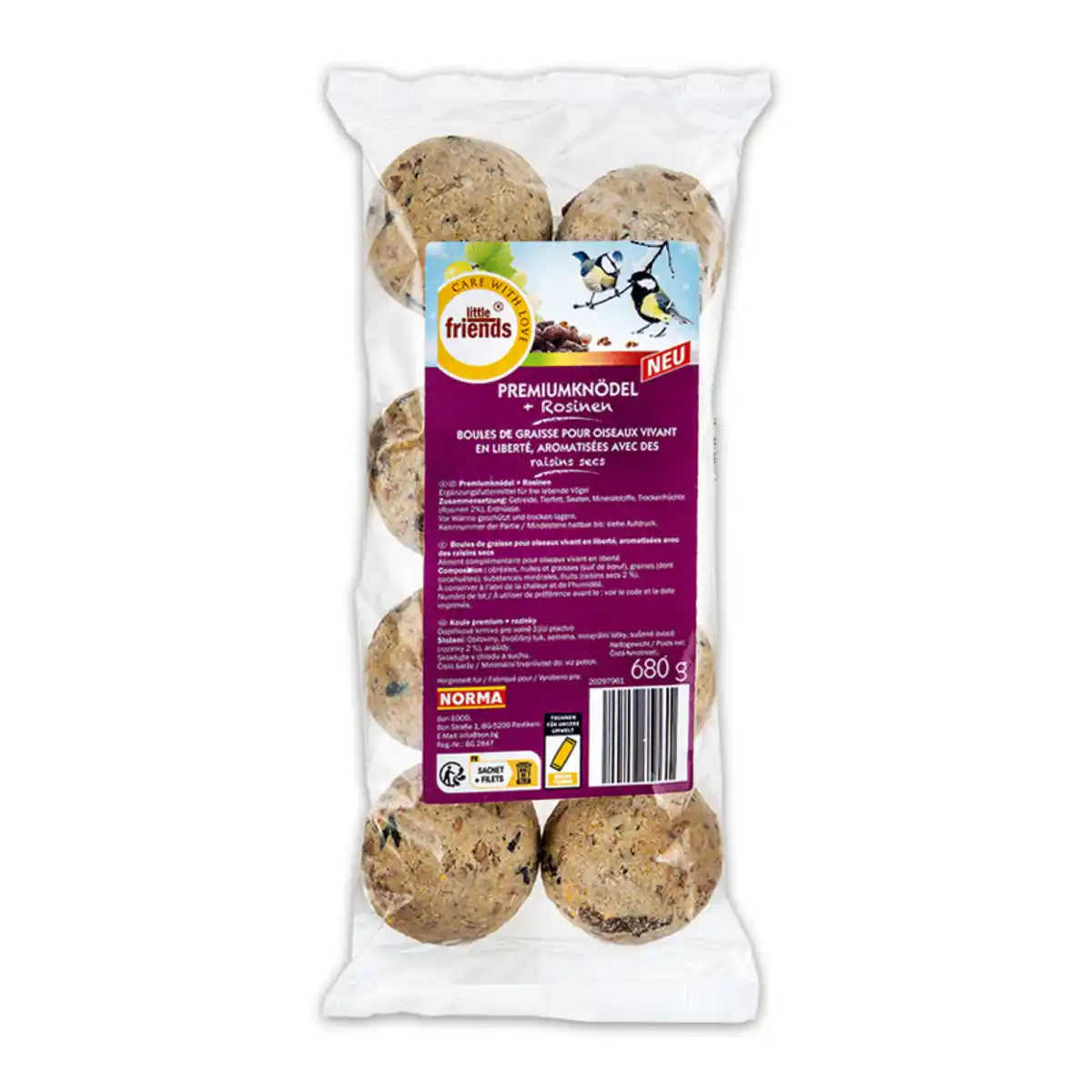 Bild 2 von Little-Friends Fruchtknödel / Nussriegel / Futterzapfen