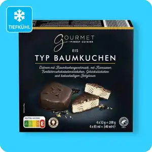 GOURMET FINEST CUISINE Winterliche Eisdesserts, Eis Typ Baumkuchen oder Eis-Winter-Glocken