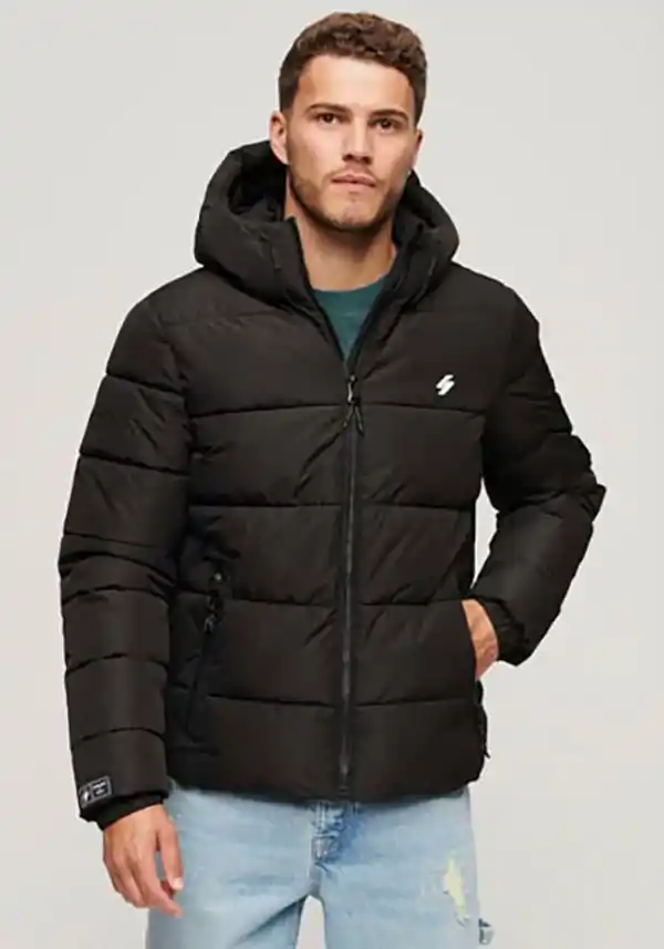 Bild 1 von Superdry Steppjacke HOODED SPORTS PUFFR JACKET, Schwarz