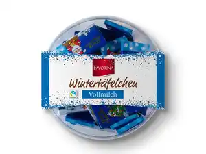 Favorina Wintertäfelchen Vollmilch,  300 g