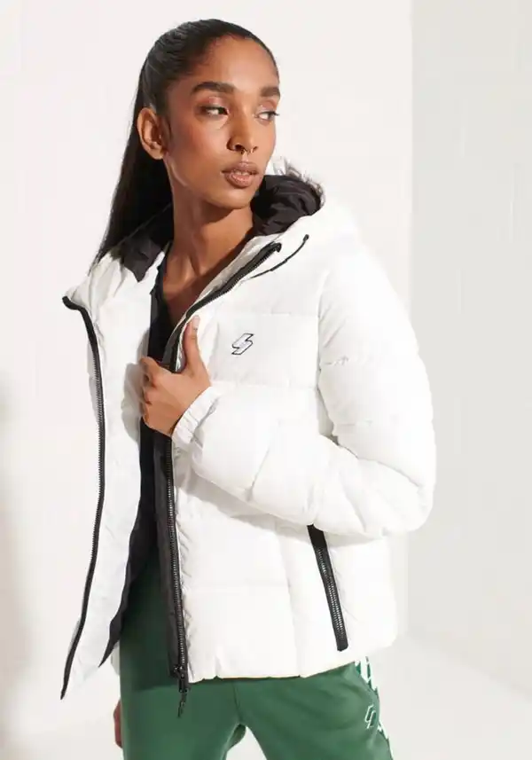 Bild 1 von Superdry Steppjacke HOODED SPIRIT SPORTS PUFFER aus wasserabweisendem Material, Weiß