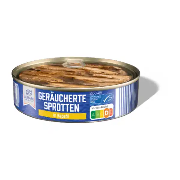 Bild 2 von ALMARE Geräucherte Sprotten 160g