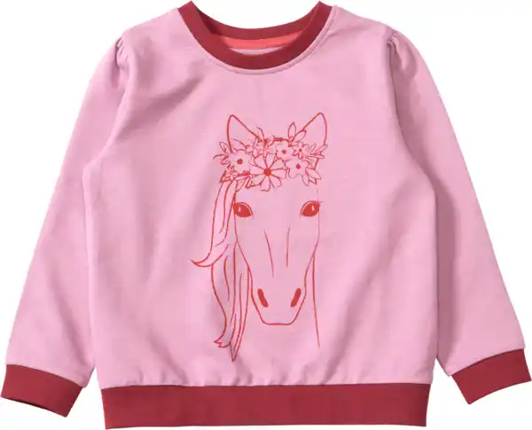 Bild 1 von ALANA Sweatshirt mit Pferde-Motiv, rosa, Gr. 104