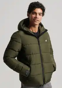 Superdry Steppjacke HOODED SPORTS PUFFR JACKET, Grün