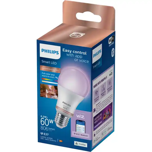 Bild 2 von Philips A60 E27 Tunable White & Color 60W Einzelpack