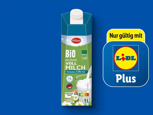 Bild 1 von Bioland Haltbare Vollmilch,  1 l